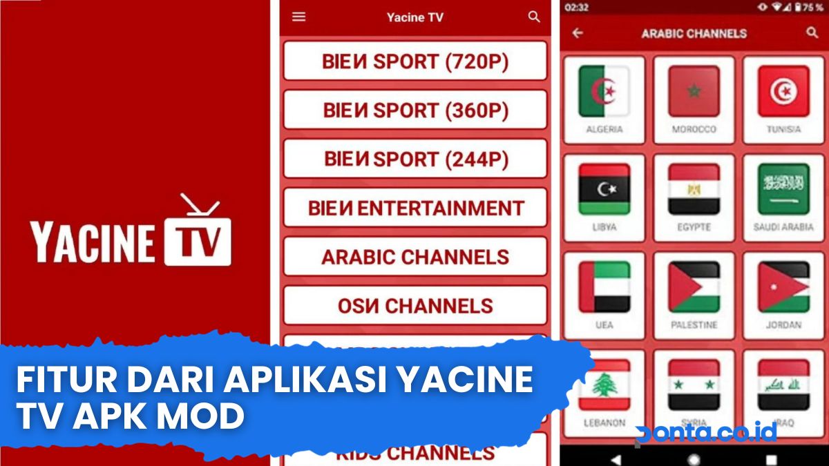 Fitur dari Aplikasi Yacine TV APK Mod