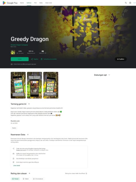 Game Penghasil Uang Greedy Dragon